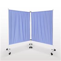 Two panels medical privacy screen washable